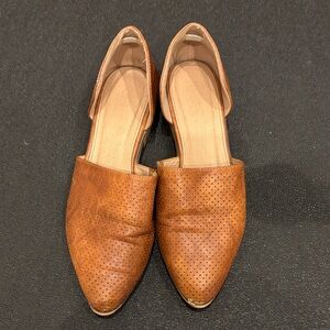 Catherine Malandrino Brown Perforated Flats